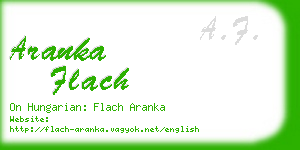 aranka flach business card
